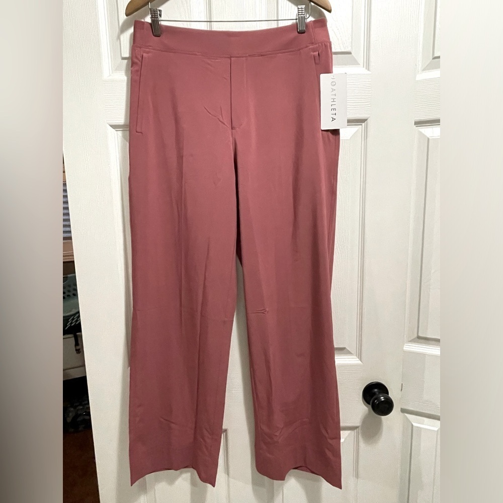 NWT ATHLETA Brooklyn Heights New Wide Leg Trousers Pants High Rise Size 12 - Picture 4 of 9